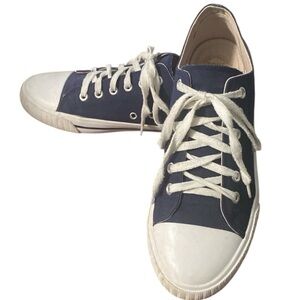 True Craft TC Pride Blue & White Canvas Sneakers Classic Casual Academia Sz 8.5